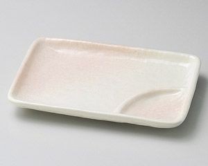 桜志野6.0仕切皿【日本製　美濃焼】