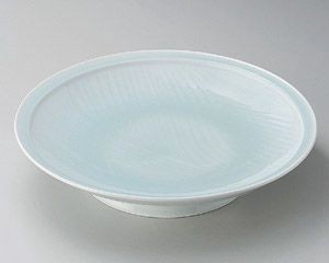青白磁静流9.0皿【日本製　美濃焼】
