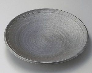 炭化ロクロ目13.0大皿【日本製　美濃焼】