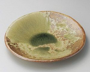 灰釉11.0丸皿【日本製　美濃焼】