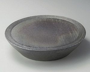 黒窯変櫛目8.3台皿【日本製　美濃焼】