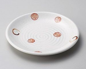 粉引丸紋9.0皿【日本製　美濃焼】