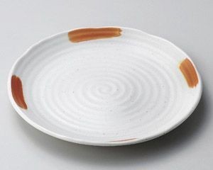 粉引かすり10.0皿【日本製　美濃焼】