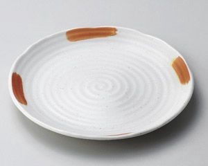粉引かすり5.0皿【日本製　美濃焼】