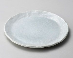 青白釉7.0丸皿【日本製　美濃焼】