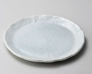 青白釉6.0丸皿【日本製　美濃焼】