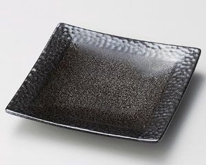 茶色ショコ正角7.0皿【日本製　美濃焼】