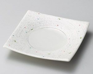 カラフル点紋正角皿【日本製　美濃焼】