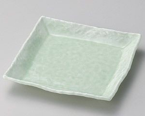 もえぎ正角6.0皿【日本製　美濃焼】