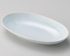 やよい楕円深皿【日本製　美濃焼】
