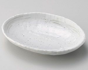 錆ウズ22cm楕円皿【日本製　美濃焼】