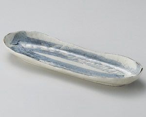 藍染舟形長皿【日本製　美濃焼】