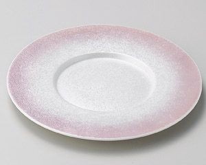 ピンクラスター24cm丸皿【日本製　美濃焼】