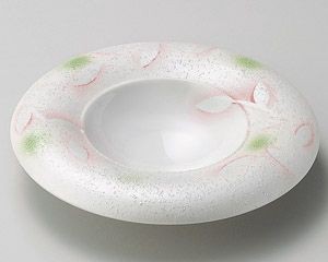 ラスターピンク芦ハット型前菜皿【日本製　美濃焼】