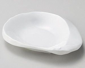 強化白釉ちぎり6.5寸皿【日本製　美濃焼】
