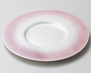 美浓烧 大餐盘/中餐盘 粉色 27cm 日本制造
