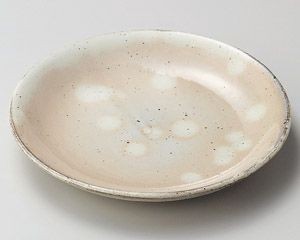 粉引丸7.0皿【日本製　美濃焼】