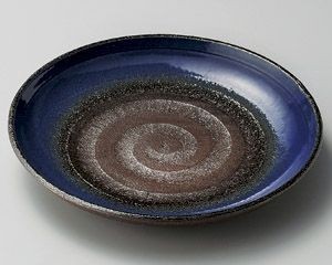 青釉吹8.0皿【日本製　美濃焼】