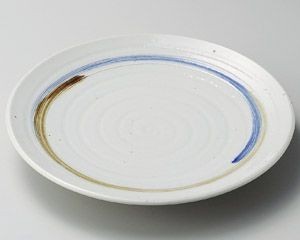 櫛目二色渦丸8.0皿【日本製　美濃焼】
