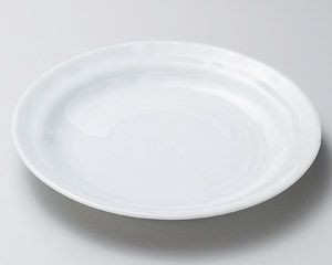 白刷毛青磁タタキ8.0皿【日本製　美濃焼】