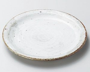 白刷毛たたき7.0皿【日本製　美濃焼】