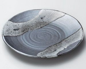 天目白流波型7.0皿【日本製　美濃焼】