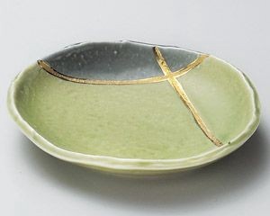 Bright Green Gold Decoration Plate
