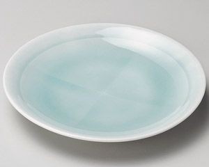 青白磁十字5.0皿【日本製　美濃焼】