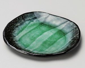 エメラルドグリーン小皿【日本製　美濃焼】