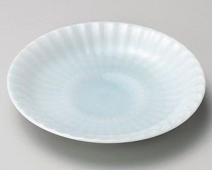 青白磁菊4.0皿【日本製　美濃焼】