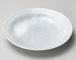 白刷毛青磁タタキ4.0皿【日本製　美濃焼】