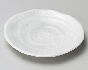 白備前松型4.8皿【日本製　美濃焼】