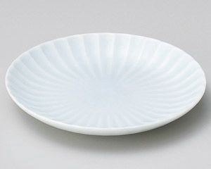 かすみ青白12.5cm丸皿【日本製　美濃焼】