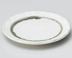 粉引織部布目3.5皿【日本製　美濃焼】