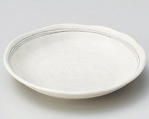 茶ライン5.0皿【日本製　美濃焼】
