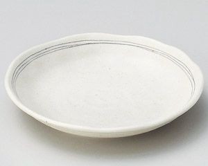 茶ライン4.0皿【日本製　美濃焼】