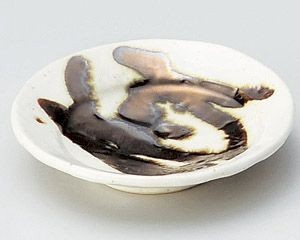 金彩粉引き丸9.5皿【日本製　美濃焼】