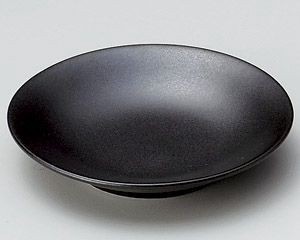 黒マット3.0寸皿【日本製　美濃焼】