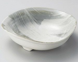 白刷毛目8.0鉢【日本製　美濃焼】