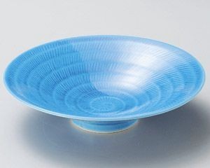 トルコ青飛びカンナ8.0鉢【日本製　美濃焼】