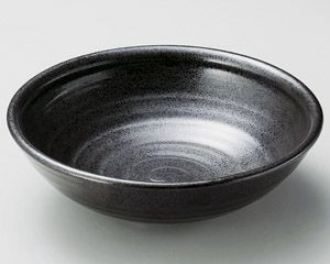 黒鉄吹き玉渕9寸鉢【日本製　美濃焼】