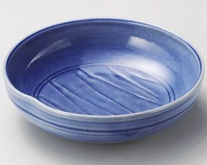 青釉ソギ盛皿【日本製　美濃焼】