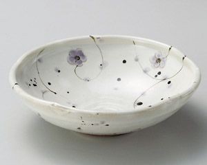 紫小花7.5花型鉢【日本製　美濃焼】