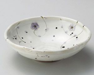 紫小花5.5花型鉢【日本製　美濃焼】