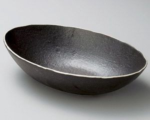 黒釉だ円盛鉢【日本製　美濃焼】