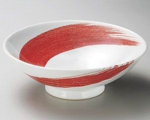 赤刷毛8.0盛鉢【日本製　美濃焼】