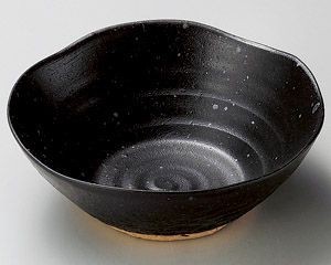 黒織部波口6.0盛鉢【日本製　美濃焼】