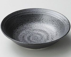明世黒5.5浅鉢【日本製　美濃焼】