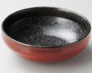 赤柚子黒結晶7.5ボール【日本製　美濃焼】
