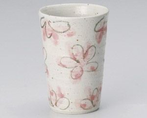 花園桃色フリーカップ【日本製　美濃焼】